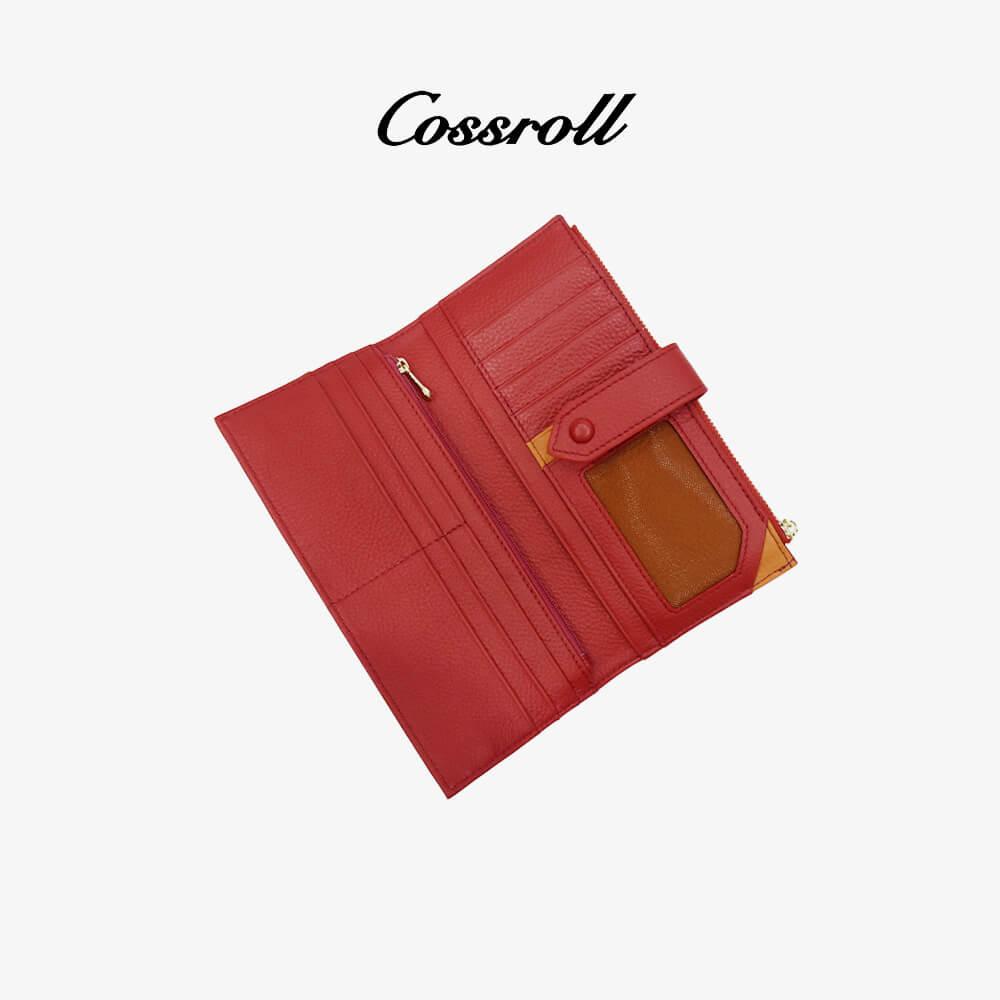 Genuine Leather Long Wallet Wholesale Bifold - cossroll.leather