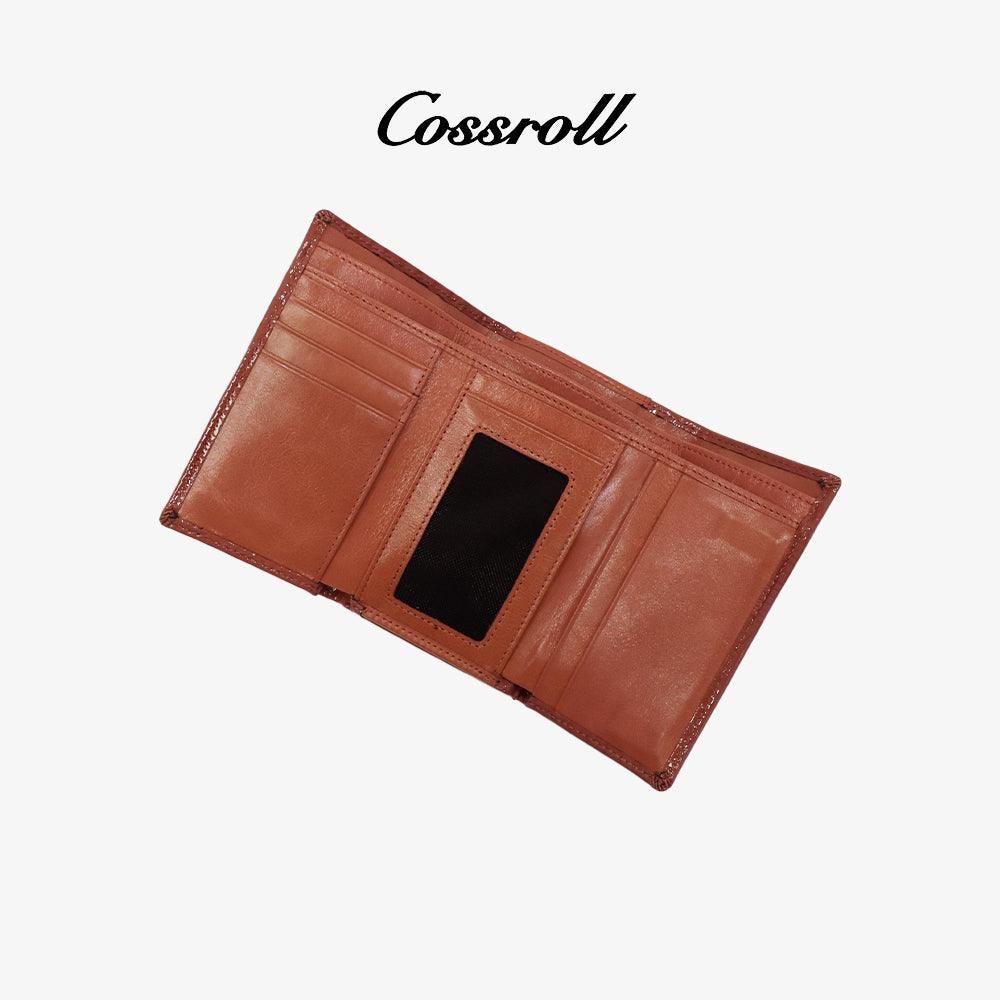 Crocodile Leather Trifold Short Wallet - cossroll.leather