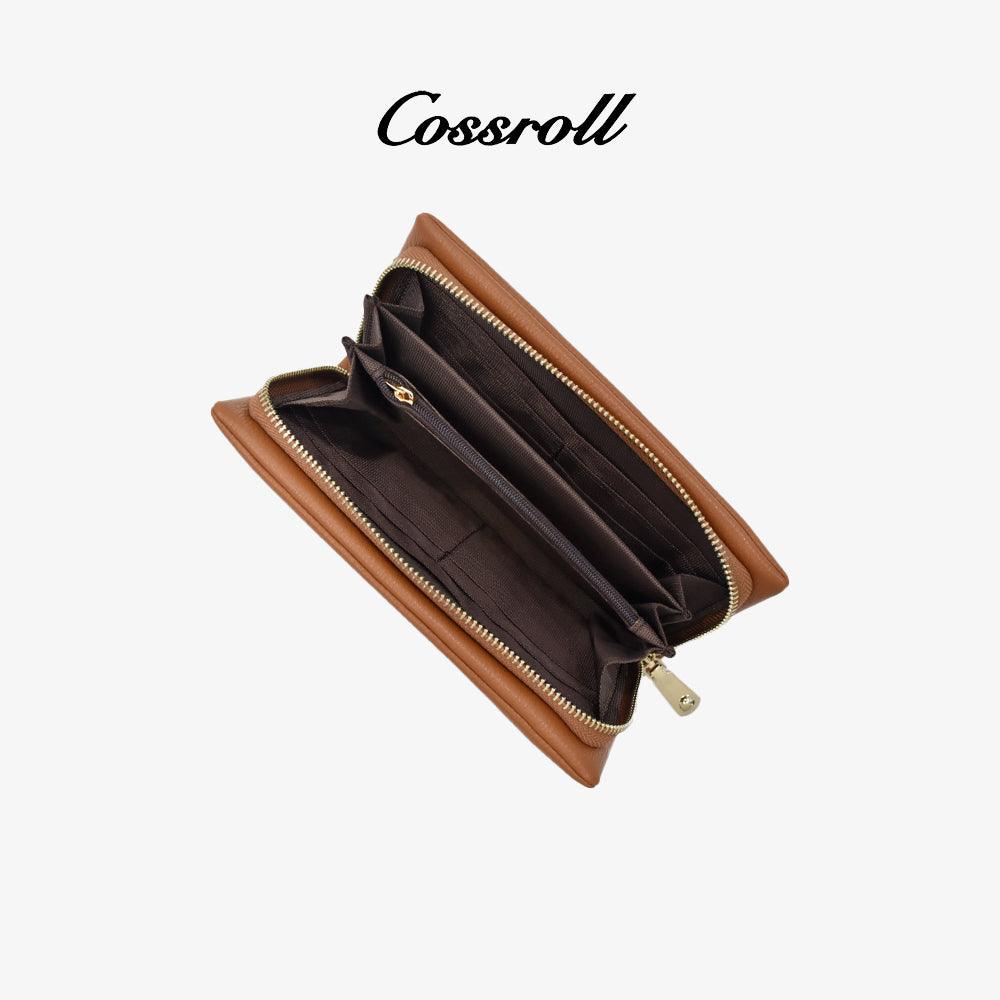 Wholesale Leather Wallets Purse Zippers Customized - cossroll.leather