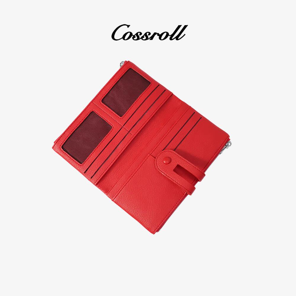 Women Zipper Leather Bifold Wallets For Wholesale - cossroll.leather