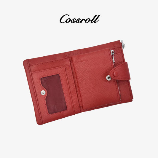 Customized Zipper Wallets Purse Wholesale With ID Window - cossroll.leather