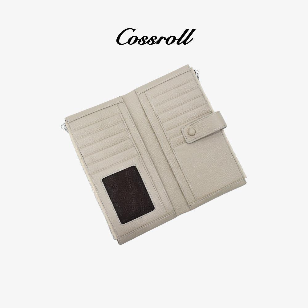 Bifold Leather Women Zipper Wallets Wholesale - cossroll.leather