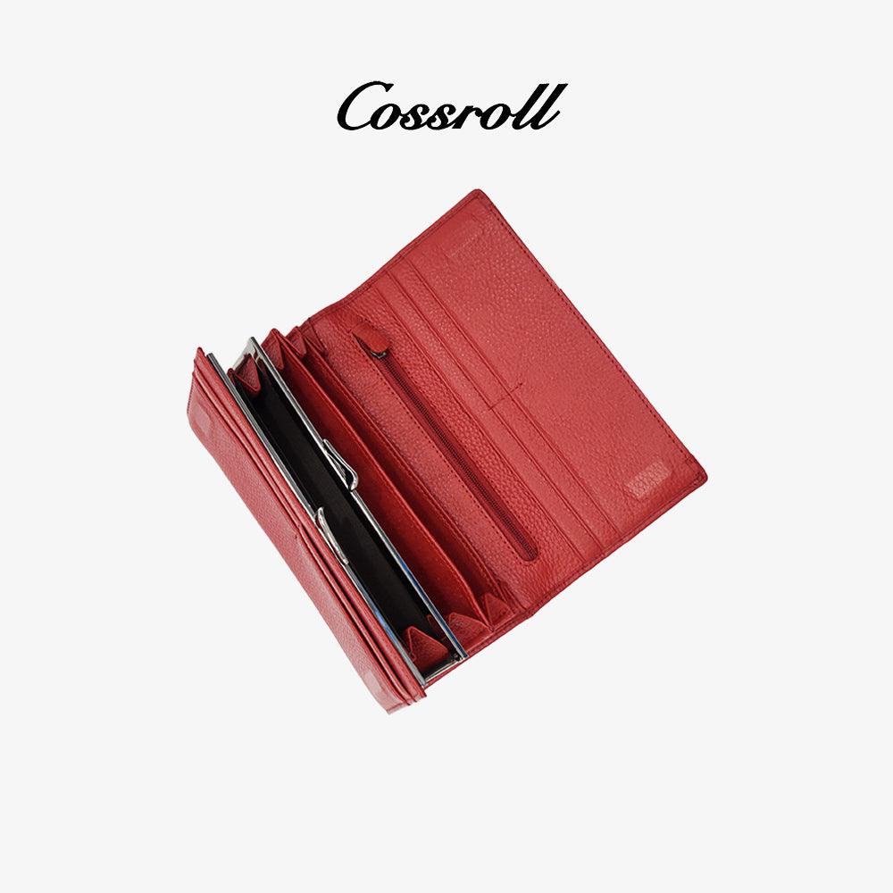 Women Leather Long Wallets Card Slots Zipper Purses Maker