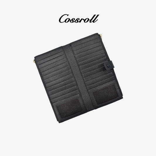 Bifold Leather Wallets Zippers Card Slots Wholesale - cossroll.leather