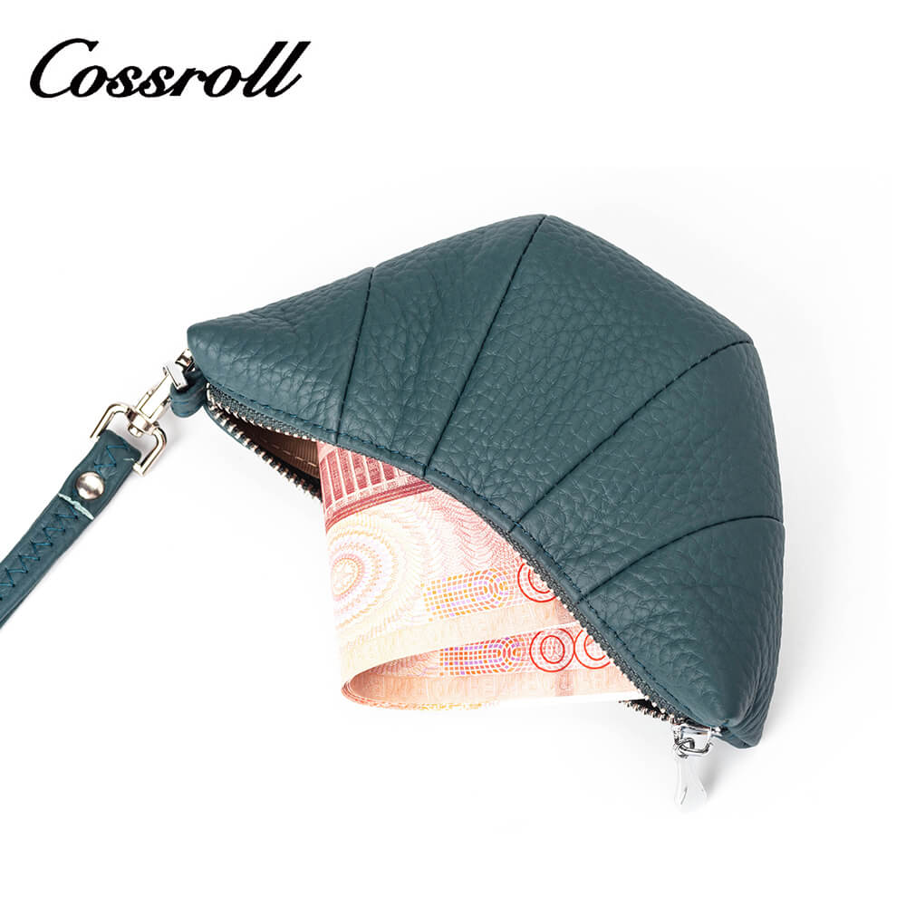 Croissant Leather Coin Purse Wristlet Manufacturer