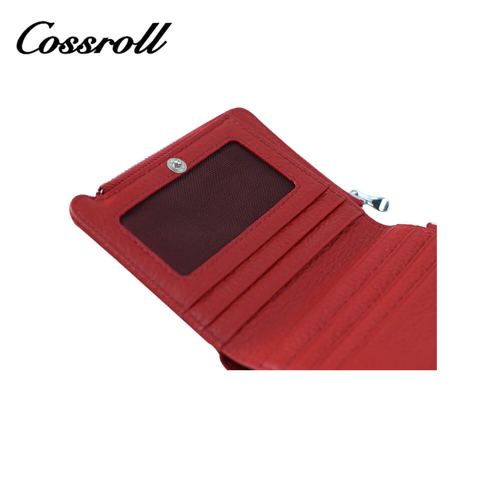 Cossroll Small Bifold Cowhide Leather Wallets Manfacturer Wholesaler