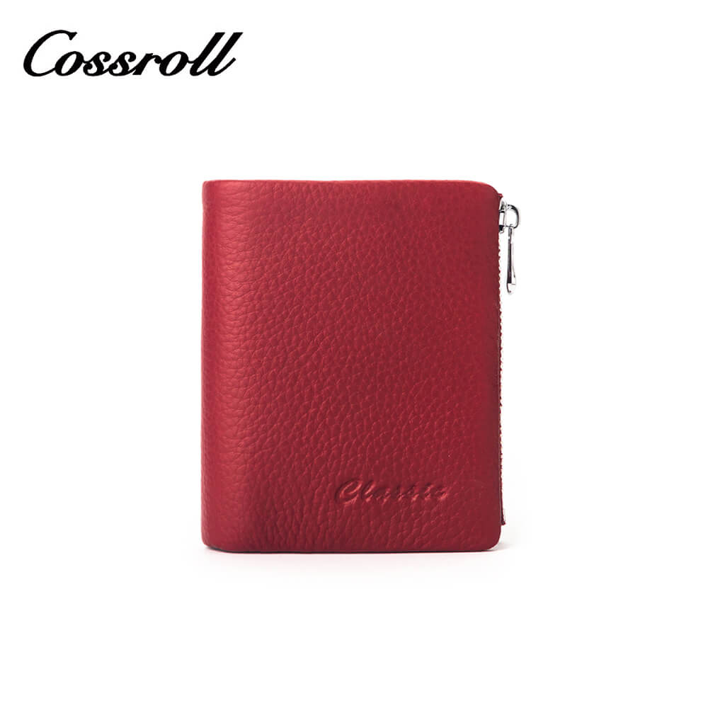 Cossroll Lychee Short Real Leather Wallet Manufacturer