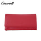 Women Bifold Long Cowhide Lychee Leather Wallet Manufacturer