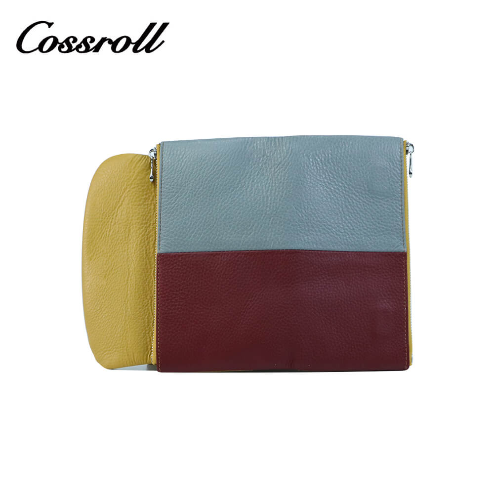 Cossroll Trifold Long Cowhide Leather Wallets Manufacturer