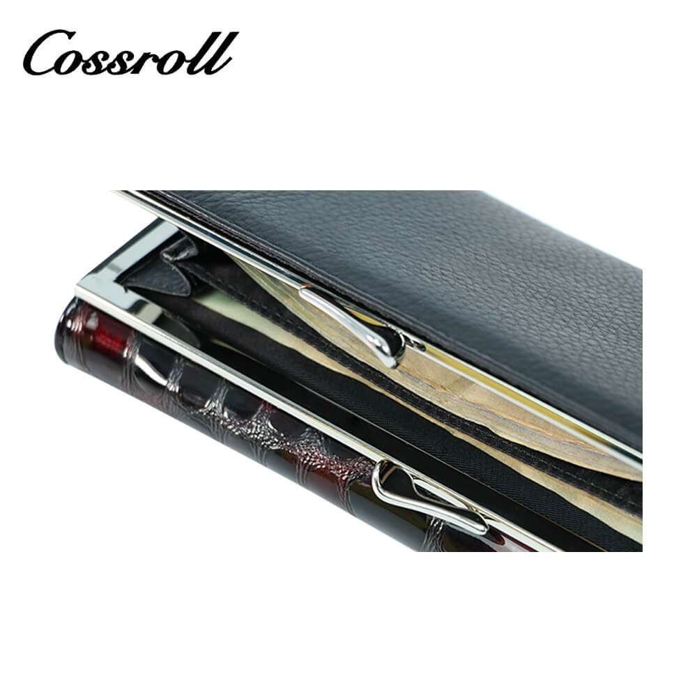 Cossroll Crocodile Ladies Patent Leather Long Wallets Wholesale