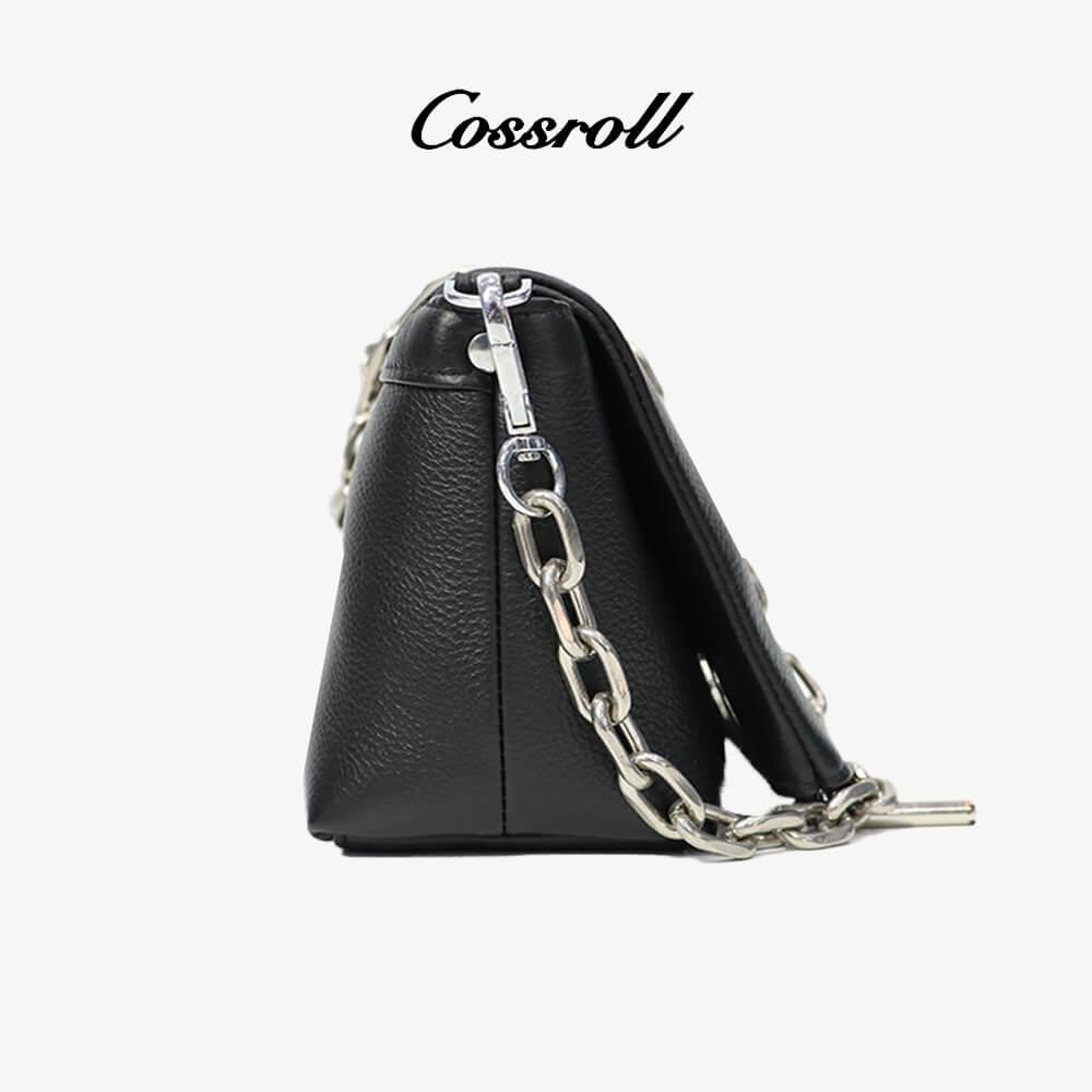 Crossbody Leather Bag With Chain Customized