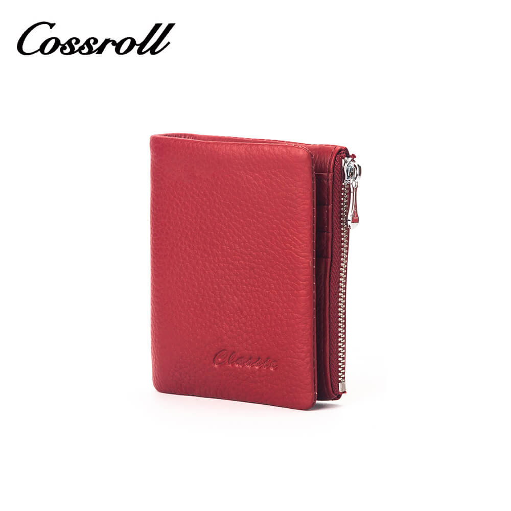 Cossroll Lychee Short Real Leather Wallet Manufacturer