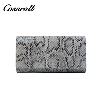 Cossroll Python Print Genuine Leather Wallets Manfacturer Wholesaler