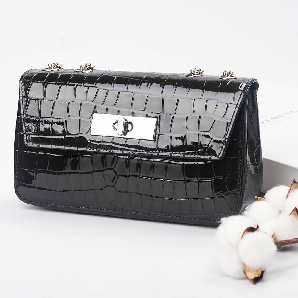 Cossroll Patent Real Leather Crossbody Handbag Manufacturer