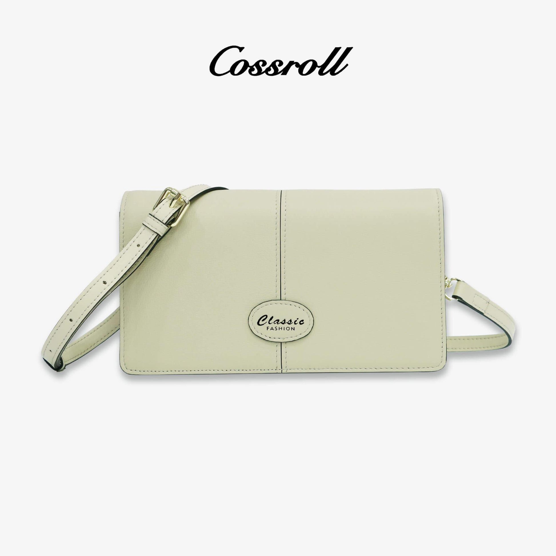 Minimalist Genuine Leather Crossbody Bag - cossroll.leather