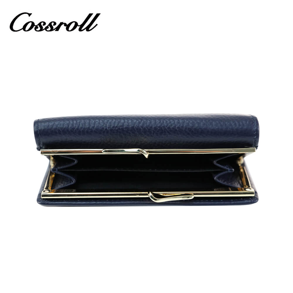 Cossroll Trifold Cowhide Leather Short Wallet Wholesale