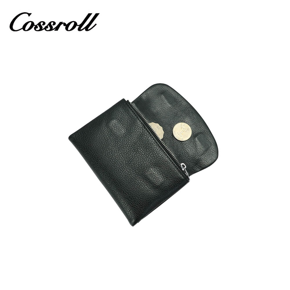 Cossroll Women Bifold Short  Cowhide Leather Wallets Manufactuer