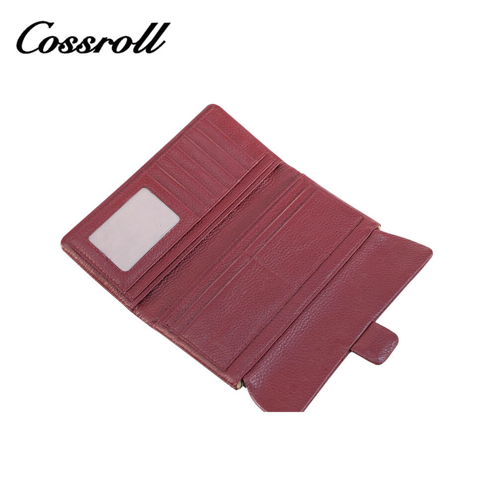 Cossroll Ladies Cowhide Leather Long Wallets Wholesale