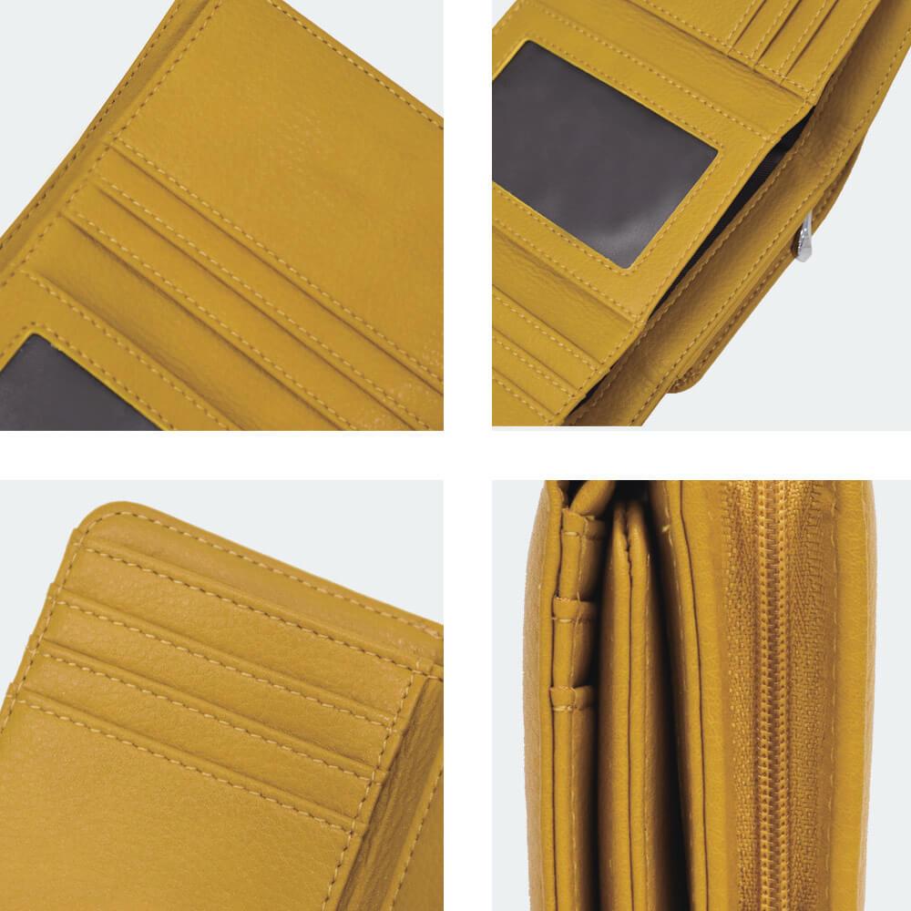 Genuine Leather Trifold Short Wallet - cossroll.leather