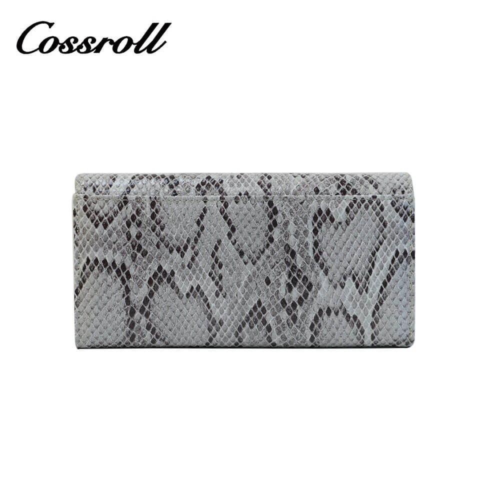 Cossroll Python Print Genuine Leather Wallets Manfacturer Wholesaler