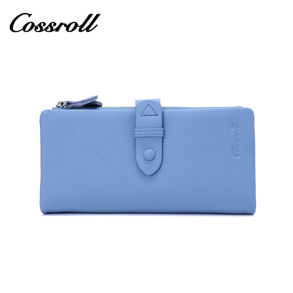 Women Cowhide Lychee Long Leather Wallet Manufacturer