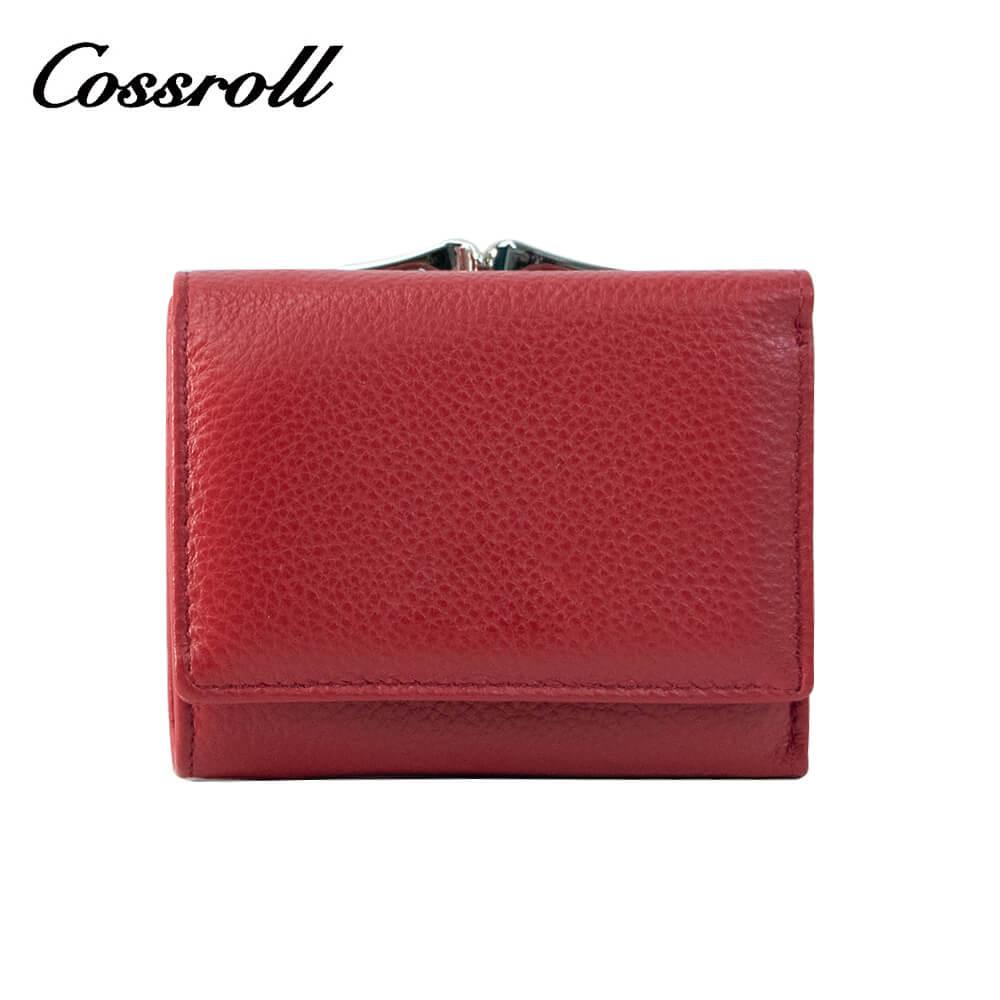 Genuine Leather Bifold Short Wallets For Ladies