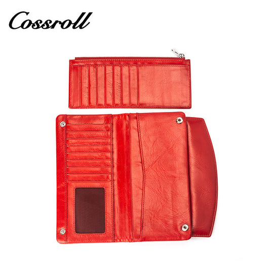 Cossroll Cowhide Waxed Leather Wallets Manufacturer