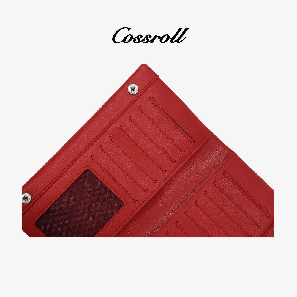 Genuine Leather Women Wallets With ID Window - cossroll.leather