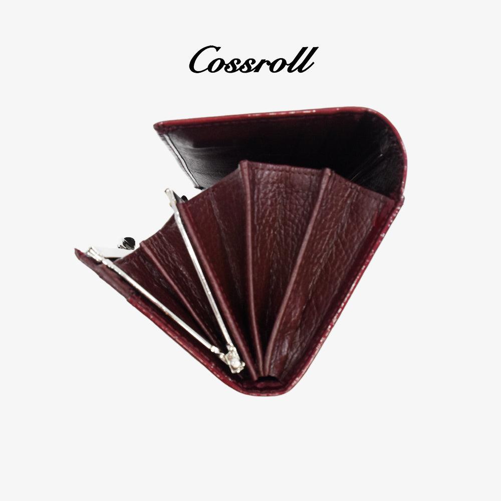 Glossy Ladies Leather Long Wallet- cossroll.leather