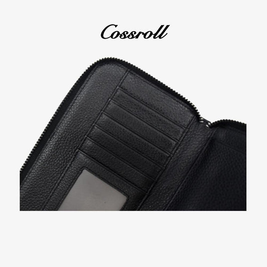 Cossroll Zip Around Leather Wallet Manufacutrer