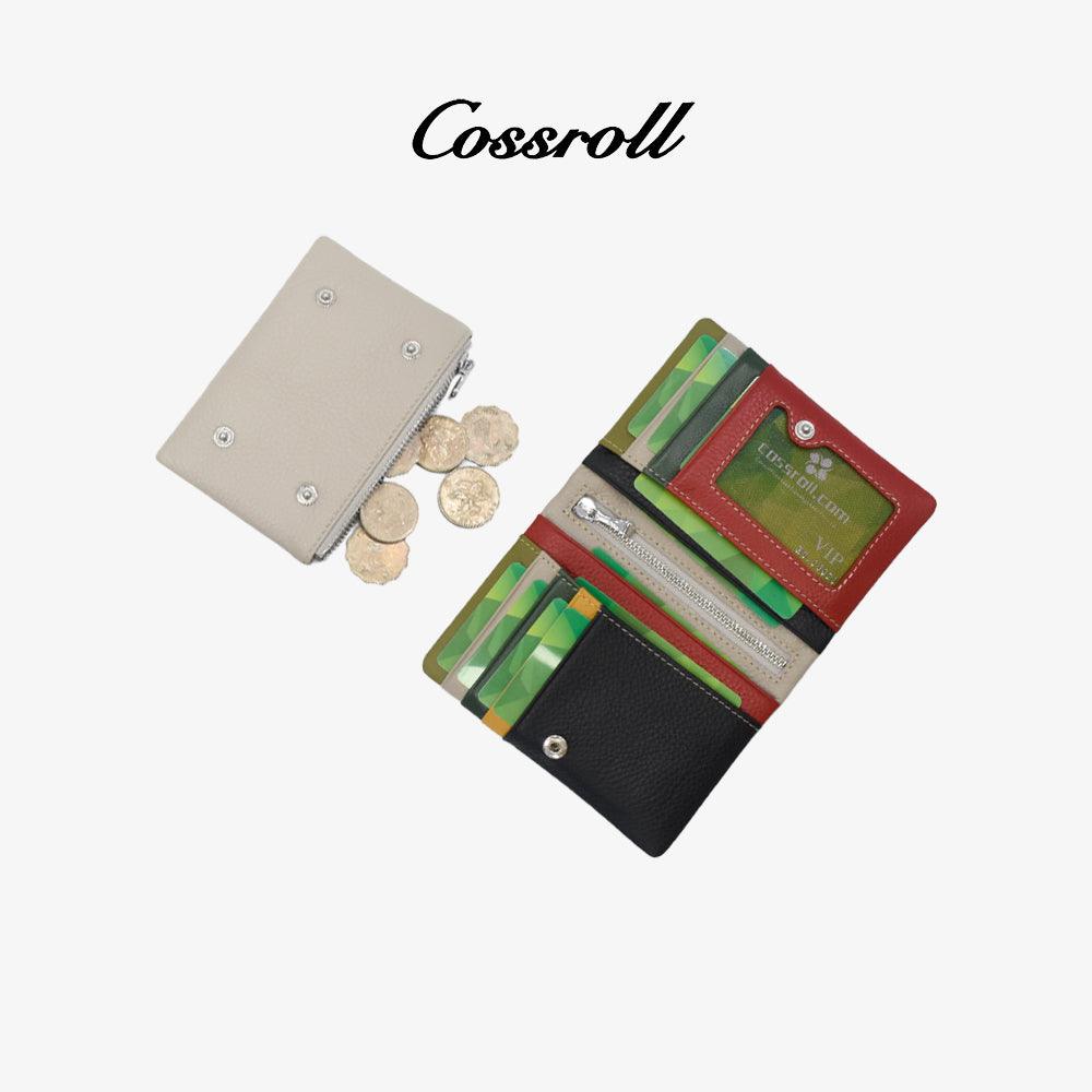 Cossroll Leahter Short Wallet Manufacturer Coin Purse Maker
