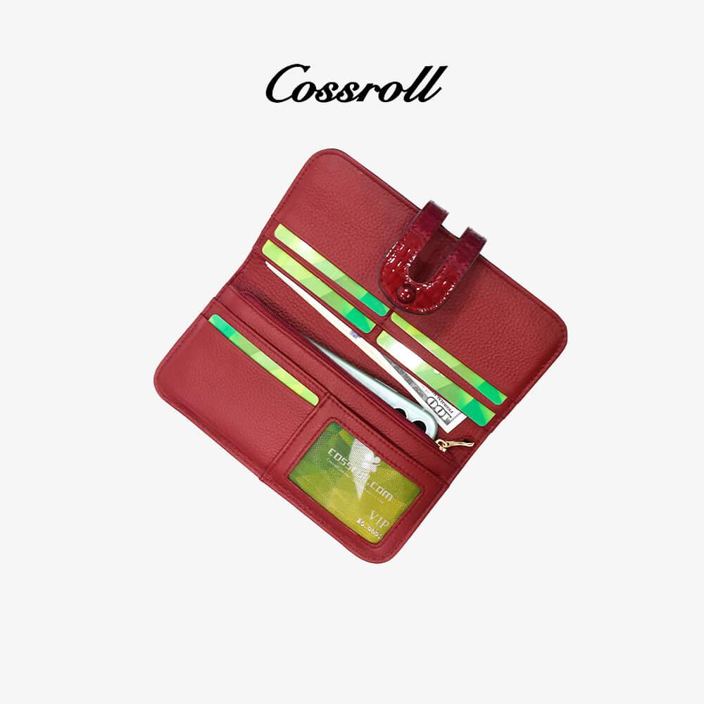 Shiny Leather Wallet Bifold For Women Wholesale - cossroll.leather