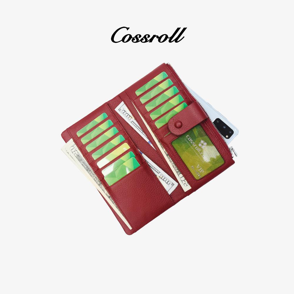 Bifold Leather Women Wallets With Card Slots - cossroll.leather