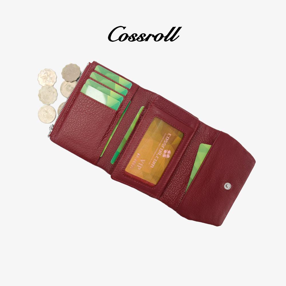 Cossroll Trifold Leather Short Wallets Manufacture