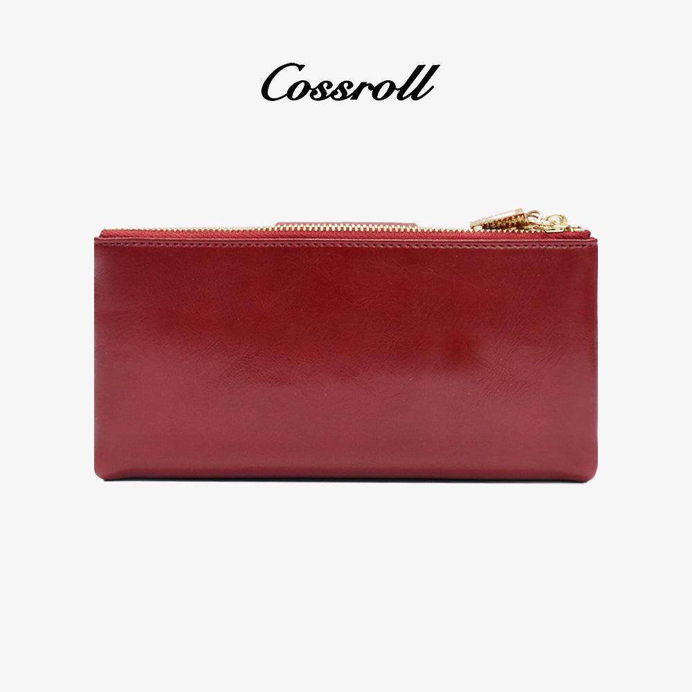 PU Leather Bifold Zipper Wallets For Ladies - cossroll.leather