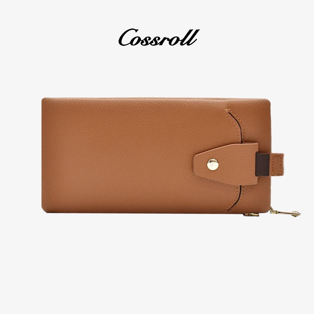 Wholesale Leather Wallets Purse Zippers Customized - cossroll.leather