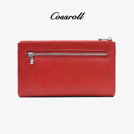 Leather Women Zipper Wallets Bifold Wholesale - cossroll.leather