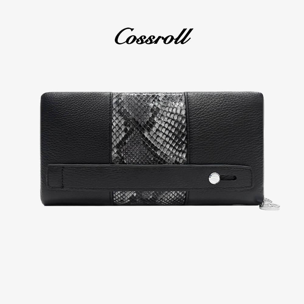 Python Prints Patchwork Leather Wallet For Wholesale - cossroll.leather