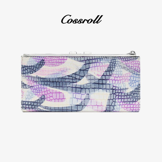 Leather Wallets Wholesale Zipper Bifold Purse For Women - cossroll.leather