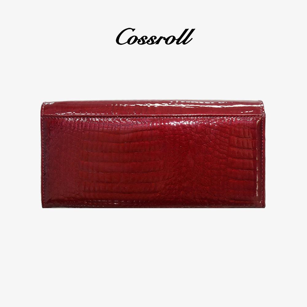 Glossy Ladies Leather Long Wallet - cossroll.leather