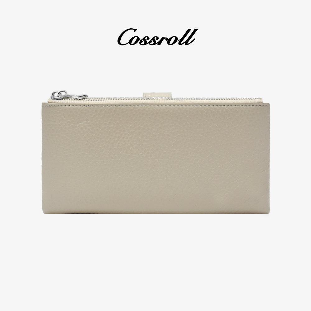 Bifold Leather Women Zipper Wallets Wholesale - cossroll.leather