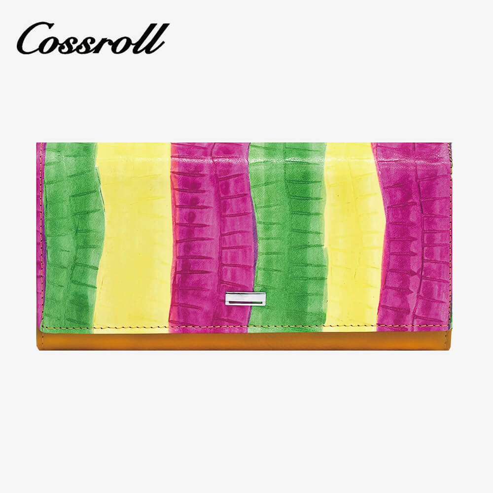 Multicolor Long Women Leather Wallet Manufacturer