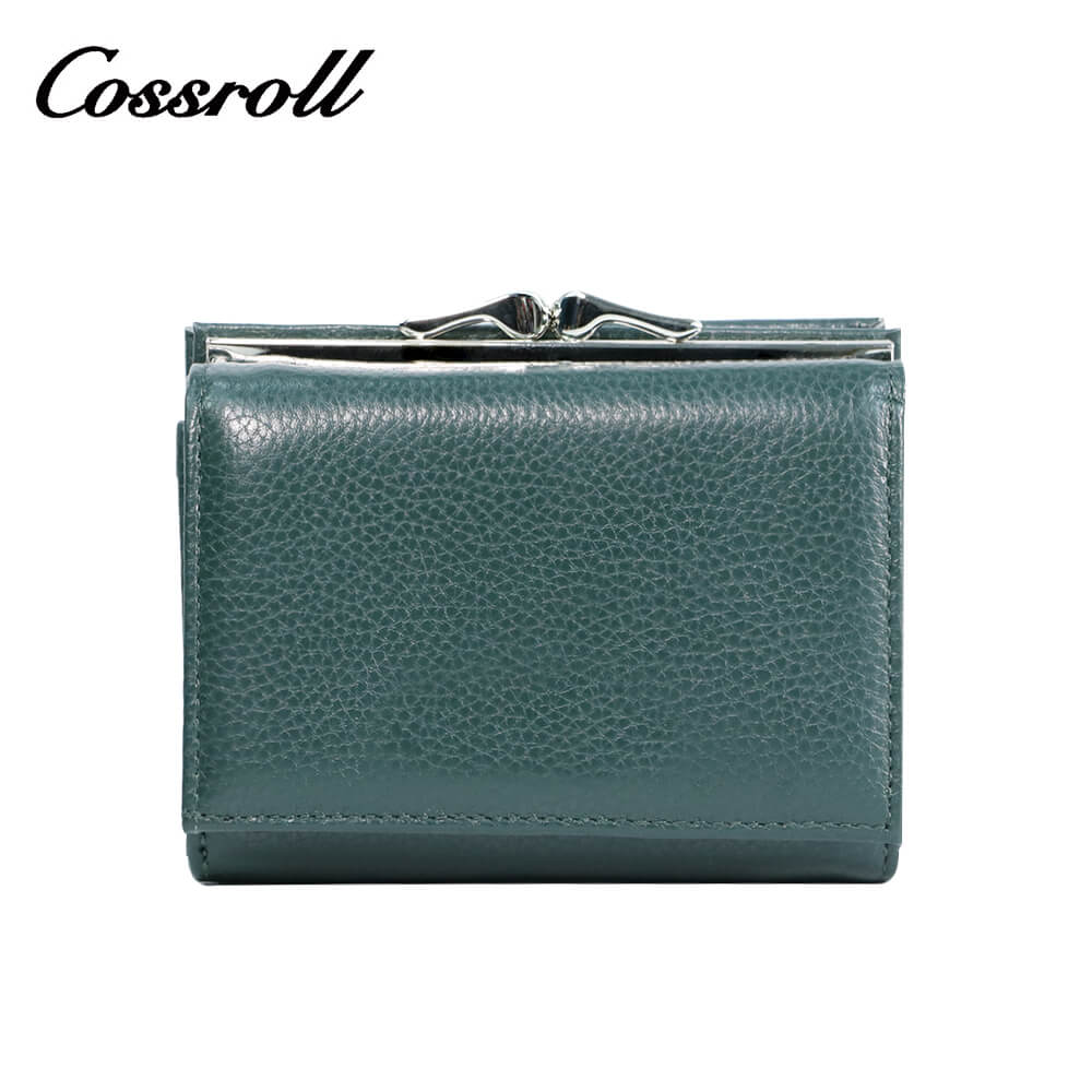 Cossroll Women Leather Coin Purse Trifold Short Wallets Wholesale Manufacturer