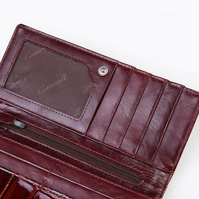 Cossroll Crocodile Long Patent Leather Wallet Manufacturer