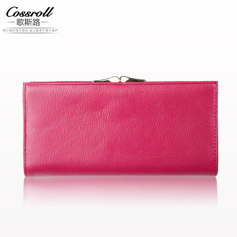 Cossroll Clutch Lady Long Cowhide Leather Wallet Manufacturer