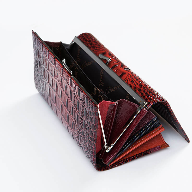 Cossroll Vintage Crocodile Lady Long Leather Wallets Manufacturer