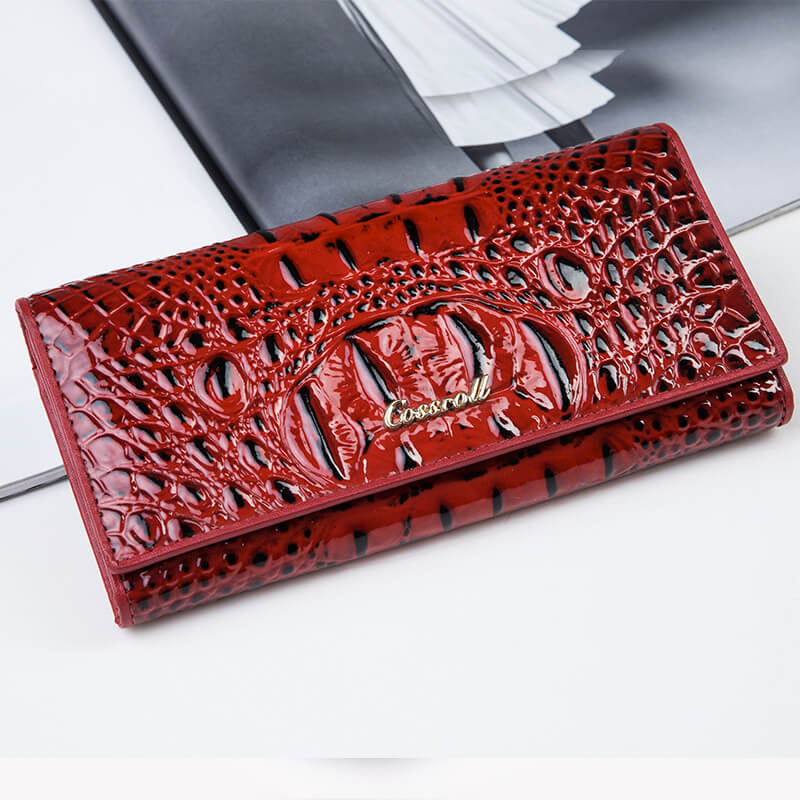 Cossroll Classic Crocodile Lady Long Leather Wallets Manufacturer