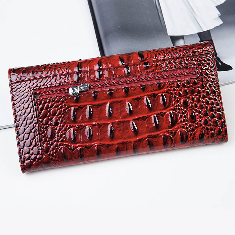 Cossroll Crocodile Lady Long Patent Leather Wallets Manufacturer