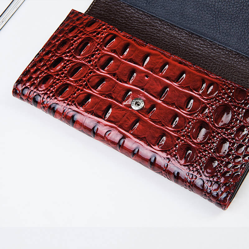 Cossroll Crocodile Lady Long Patent Leather Wallets Manufacturer