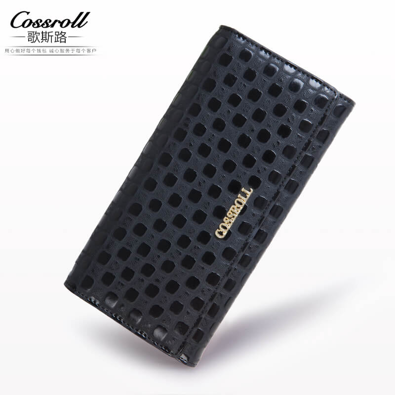 Cossroll Women Dots Long Cowhide Leather Wallet Manufacturer